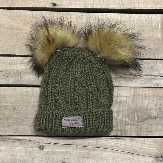 Girl's Alaska Chicks Double Pom Hat