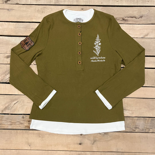 Wild By Nature Double-Layer Henley
