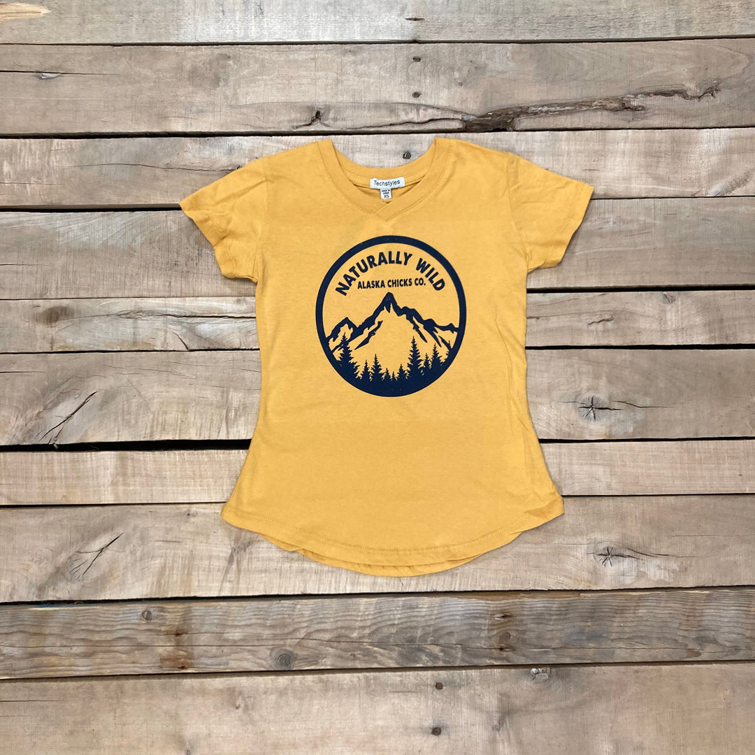 GIrl's Naturally Wild V-neck T-shirt