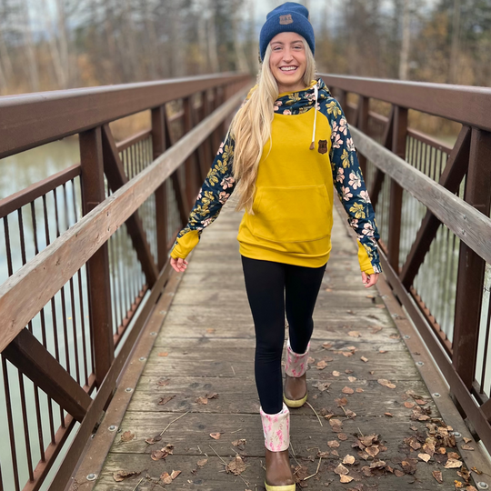 Wild Geranium Sleeve Hoodie