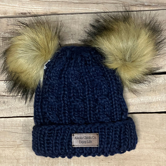 Girl's Alaska Chicks Double Pom Hat