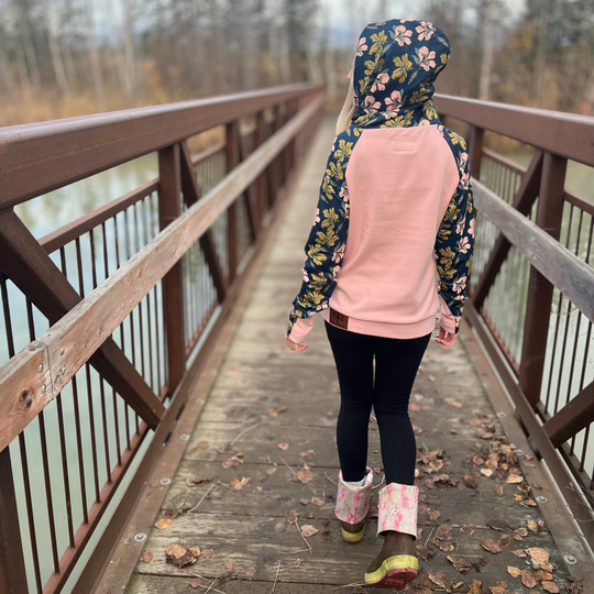 Wild Geranium Sleeve Hoodie