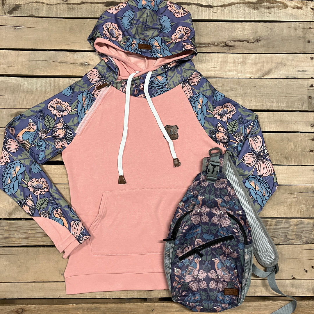 Blooming Bird Sleeve Hoodie