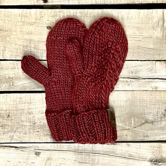 Single Tree Fleece-Lined Mittens