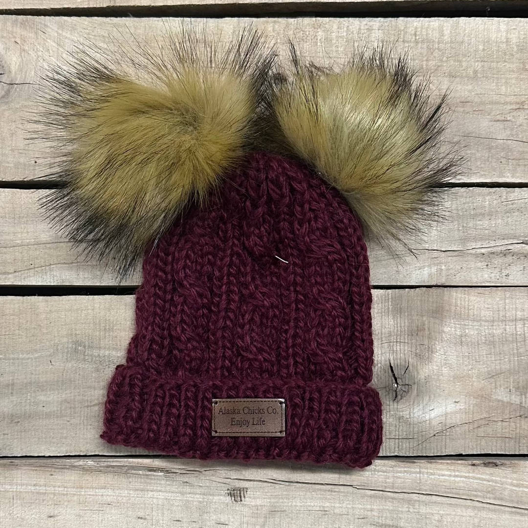 Girl's Alaska Chicks Double Pom Hat