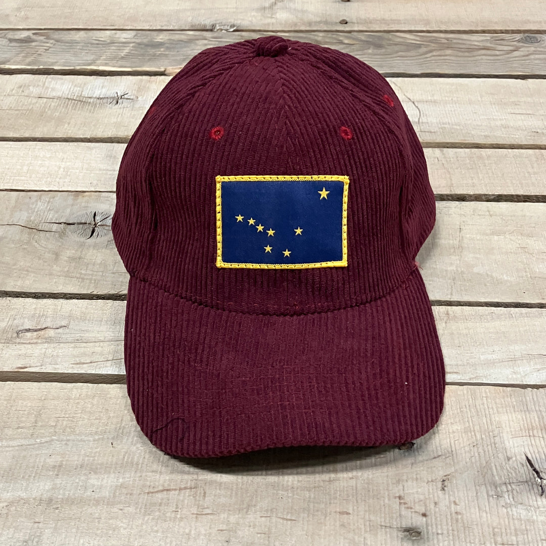 Alaska Flag Patch Corduroy Trucker Hat