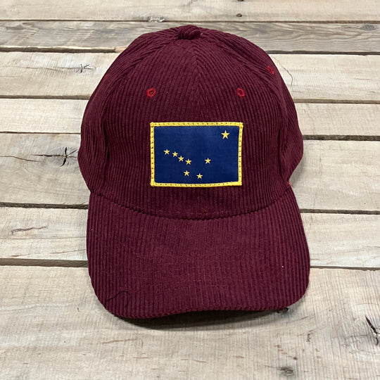 Alaska Flag Patch Corduroy Trucker Hat