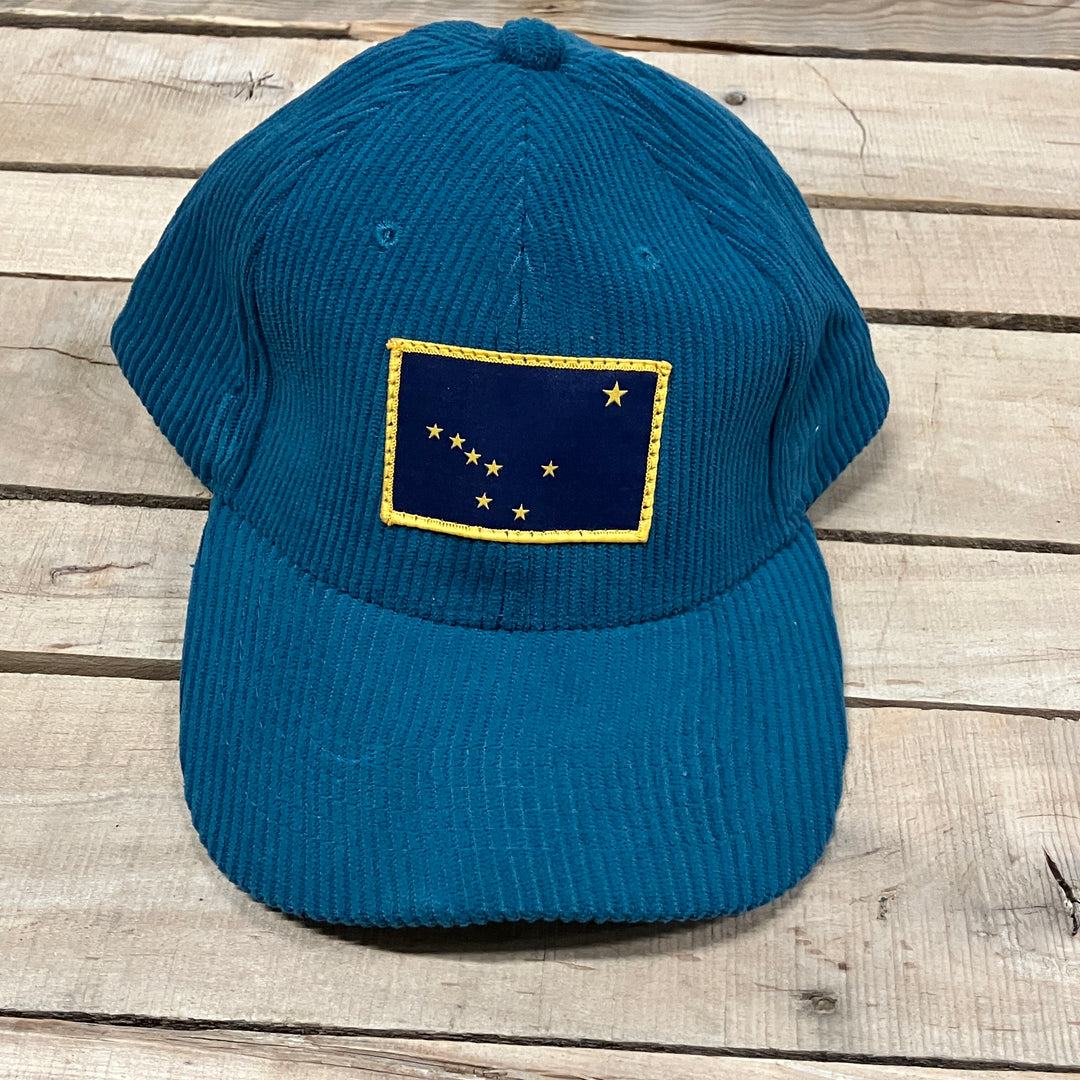 Alaska Flag Patch Corduroy Trucker Hat