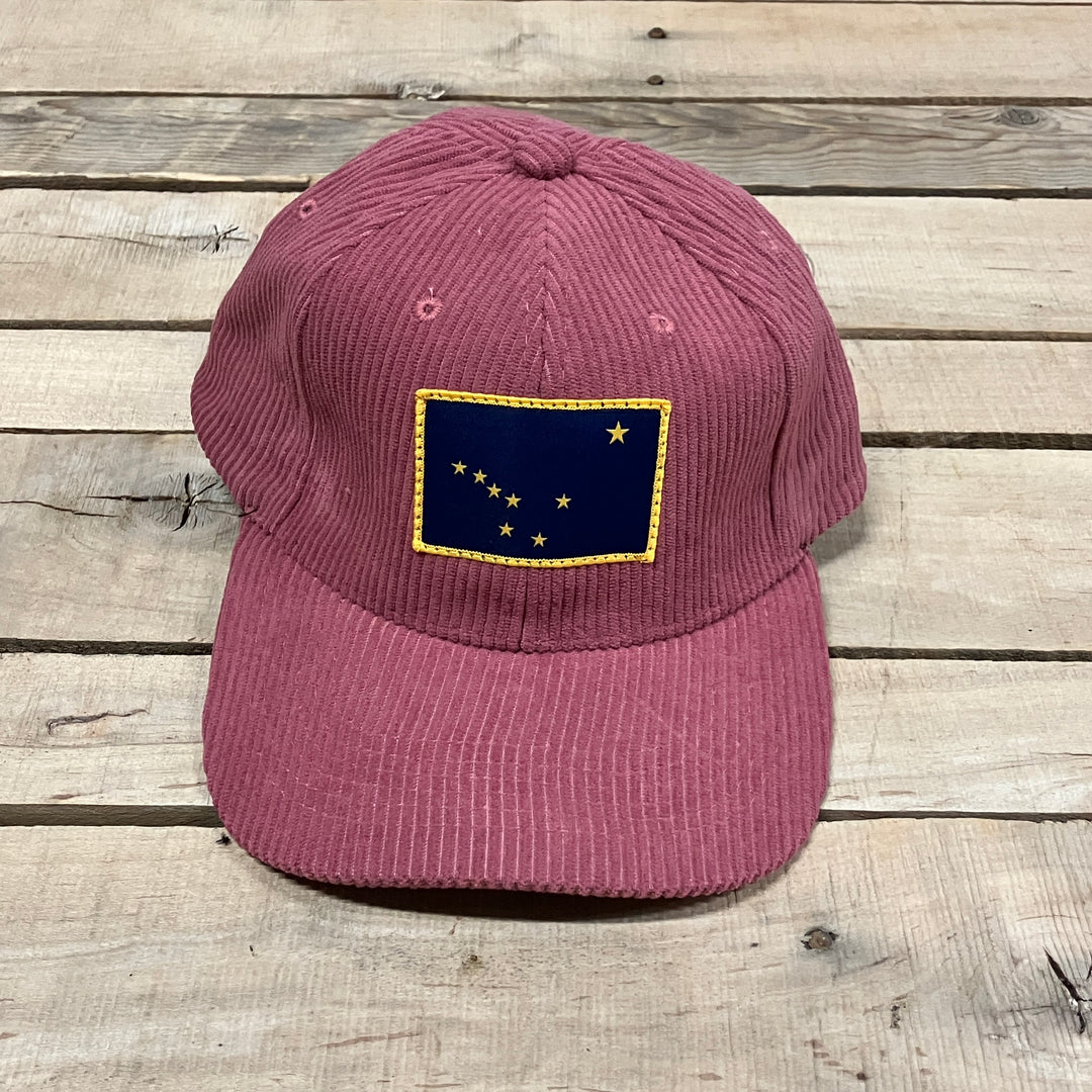Alaska Flag Patch Corduroy Trucker Hat