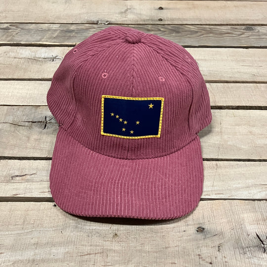 Alaska Flag Patch Corduroy Trucker Hat