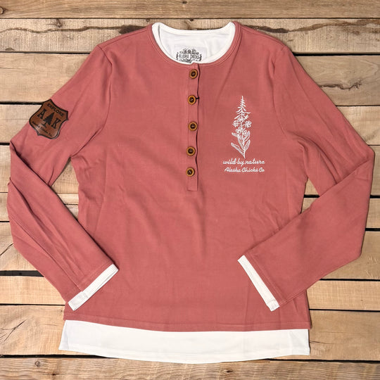 Wild By Nature Double-Layer Henley