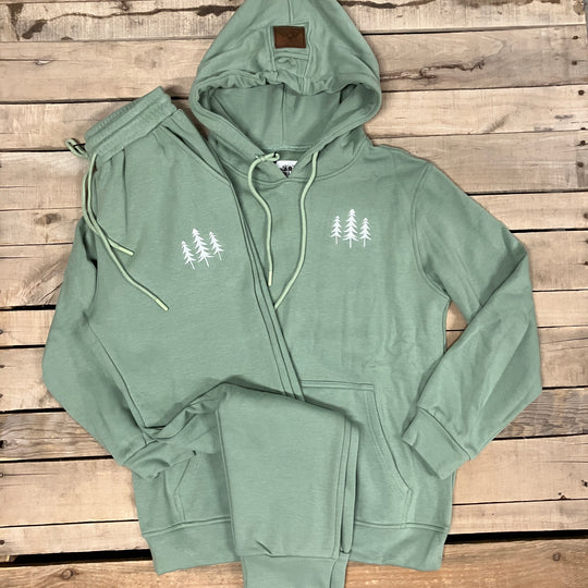 Embroidered Three Tree Hoodie