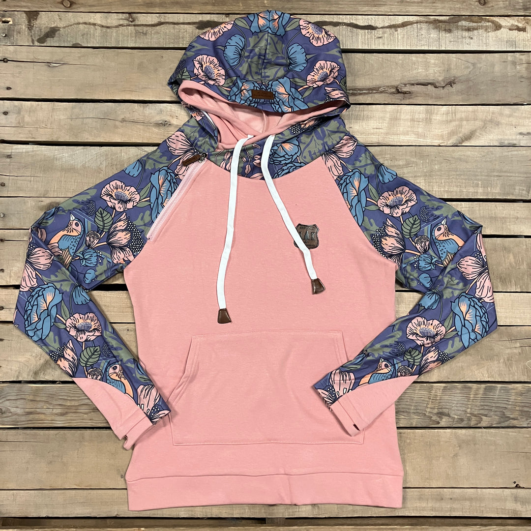 Blooming Bird Sleeve Hoodie