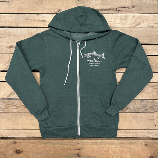 Wild Alaskan Salmon Zip-Up Hoodie