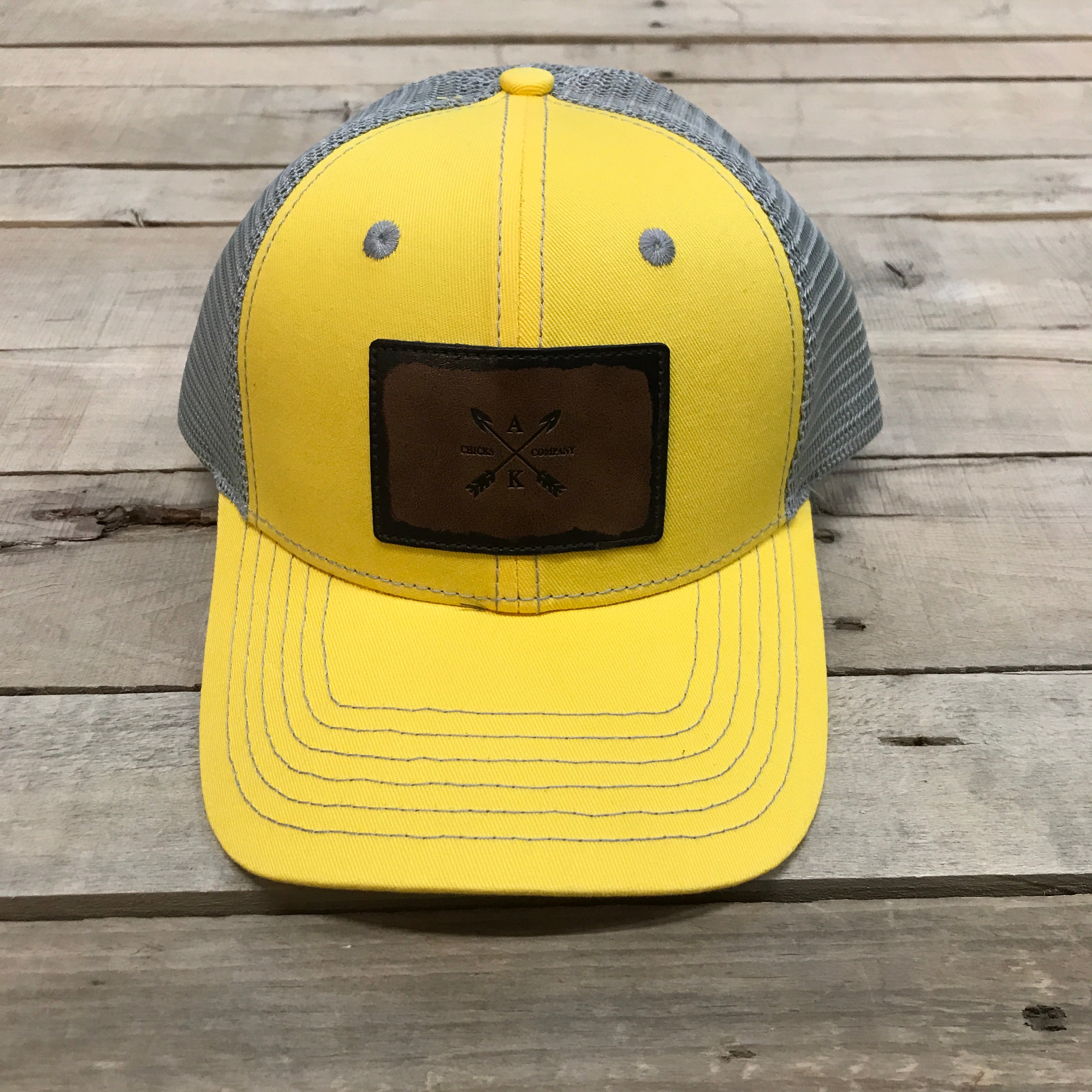 Crossed Arrow Leather Patch - Trucker Hat – Alaska Chicks Co