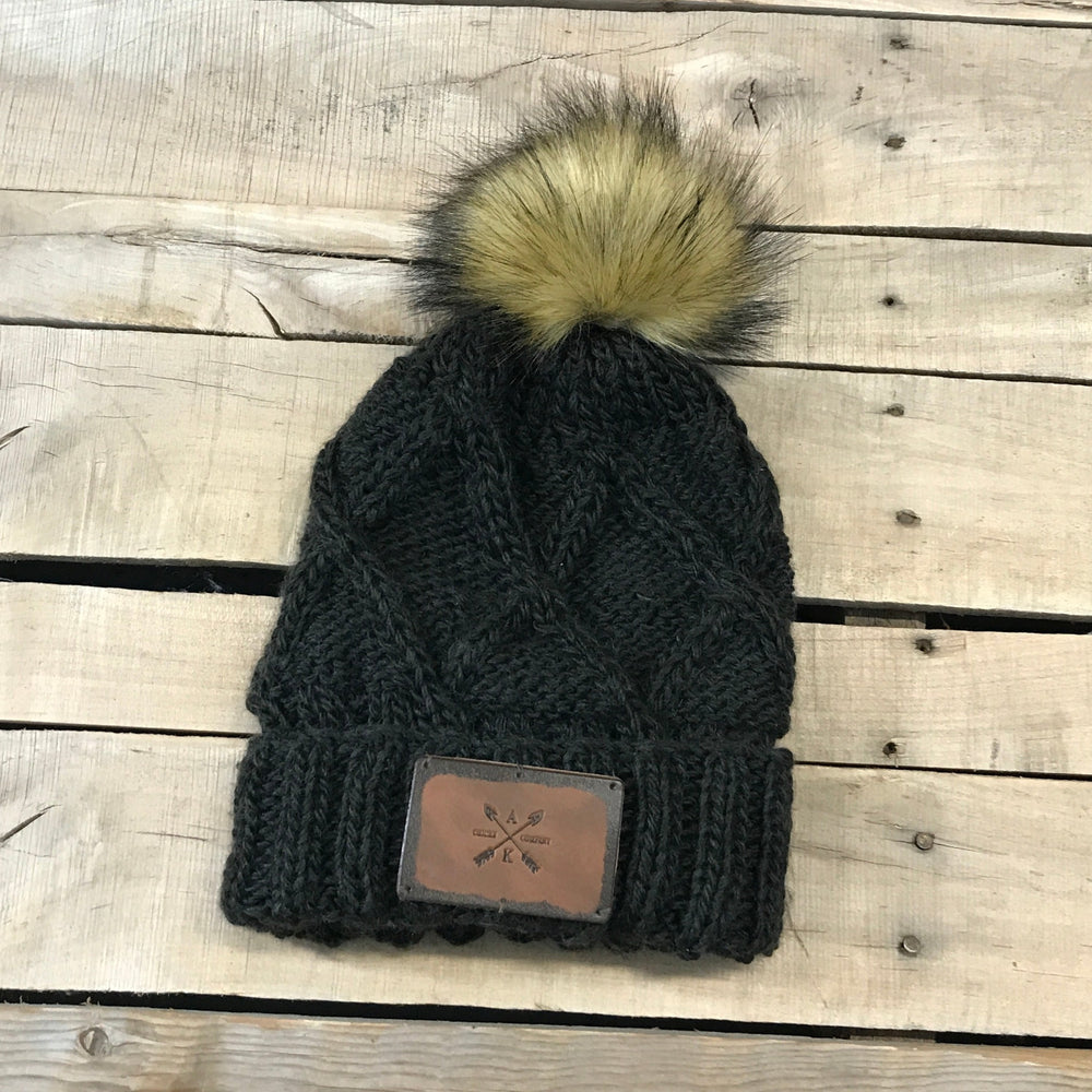 Wholesale: Cross Knit Faux Puff Hat