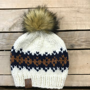 Multi-Colored Single Tree Knit Hat