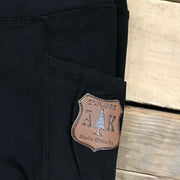 Leather Shield Patch Athletic Leggings