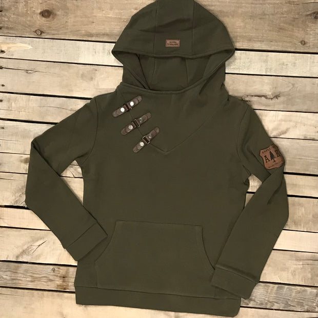 Side hotsell snap hoodie