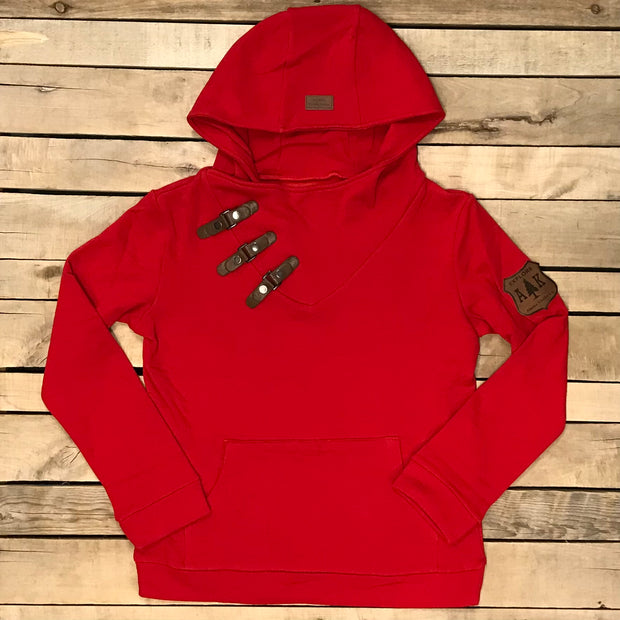 Side snap hoodie hotsell