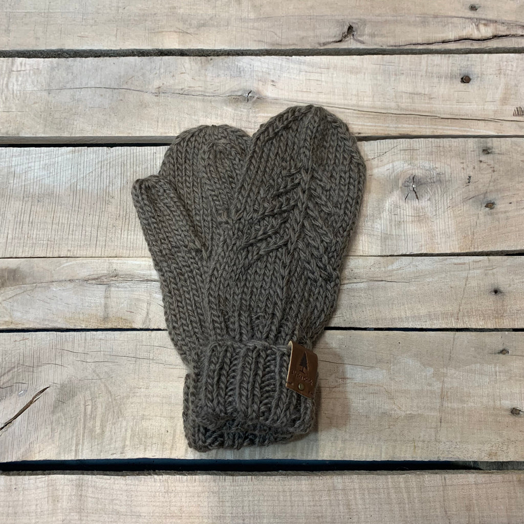 Fold Over Fleece Lined Mittens Eggplant