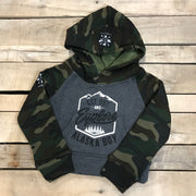 Boy's "Get Out and Explore" Camo Accent Hoodie