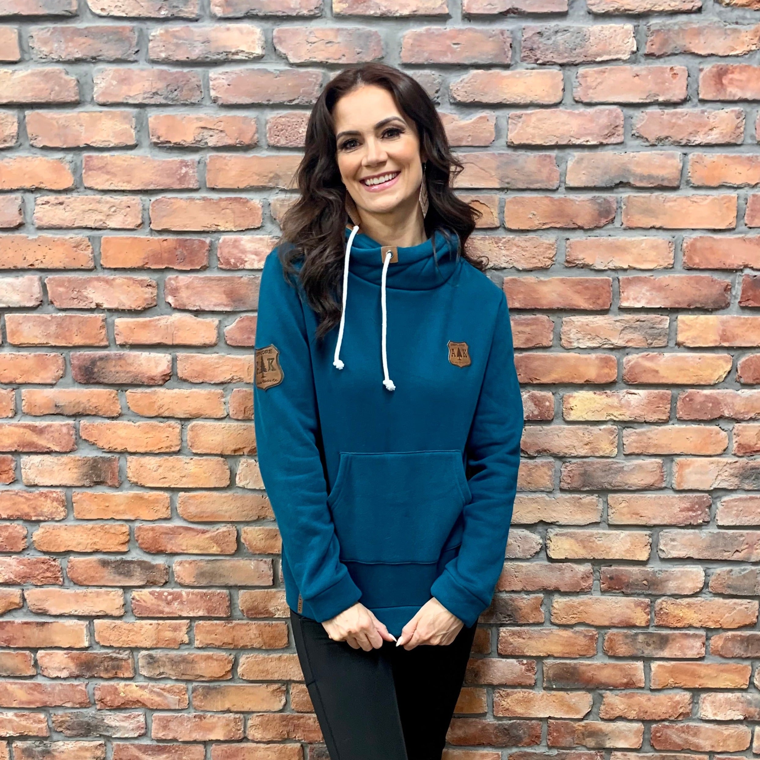 Lazy Mountain Leather Patch Hoodie – Alaska Chicks Co