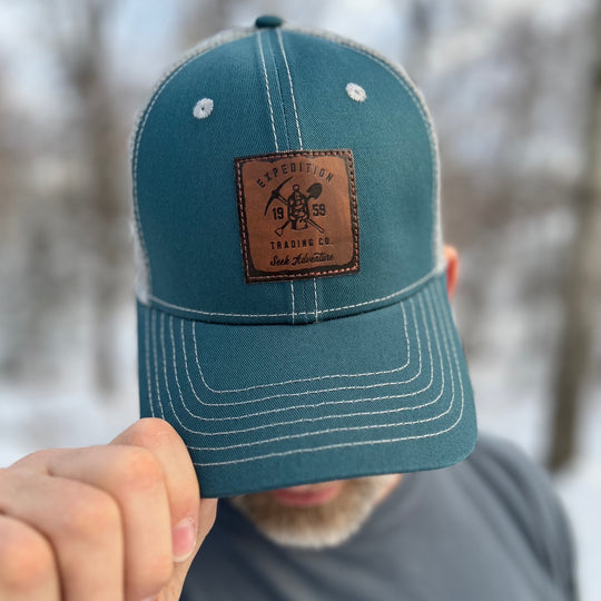 Expedition Leather Patch Trucker Hats