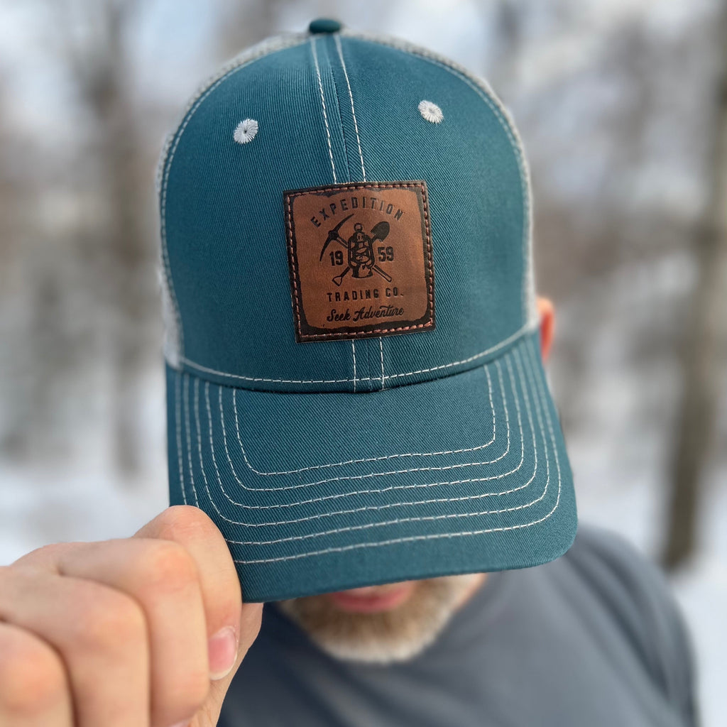 Leather Patch Fishing Hat 