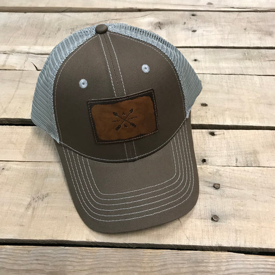 Crossed Arrow Leather Patch - Trucker Hat