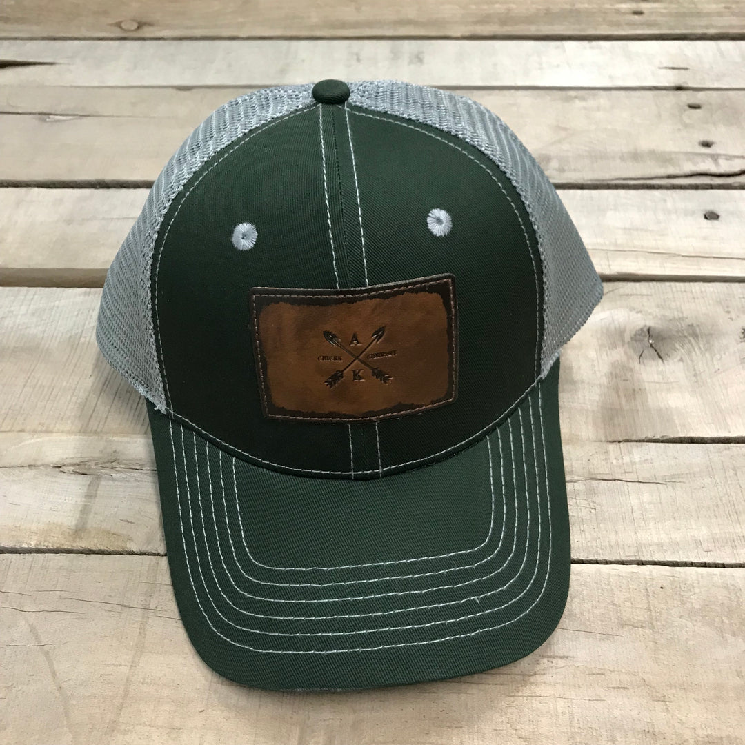 Crossed Arrow Leather Patch - Trucker Hat