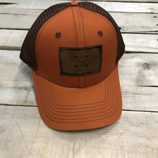 Crossed Arrow Leather Patch - Trucker Hat