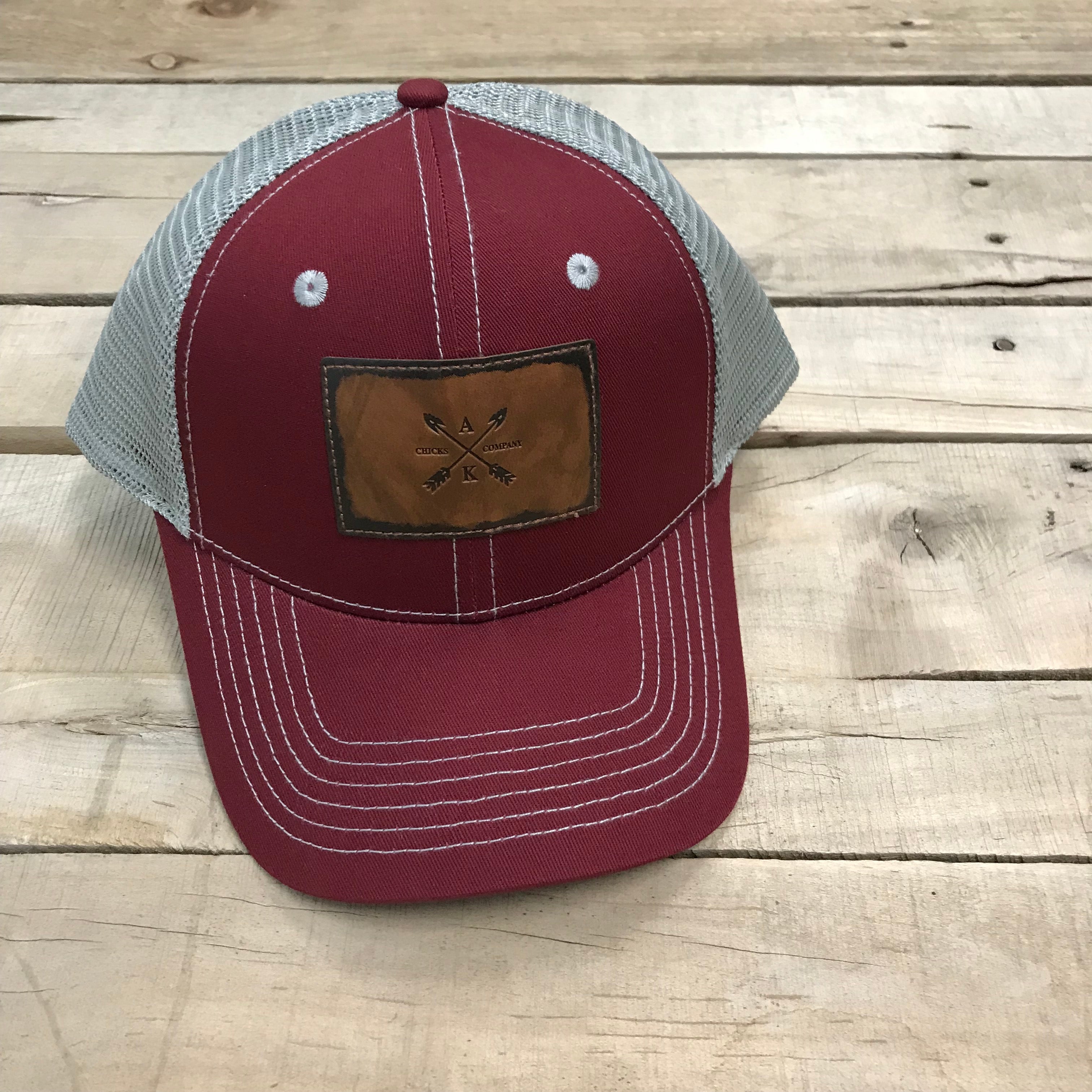 Crossed Arrow Leather Patch - Trucker Hat – Alaska Chicks Co