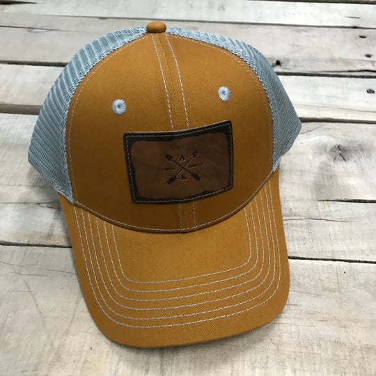 Crossed Arrow Leather Patch - Trucker Hat