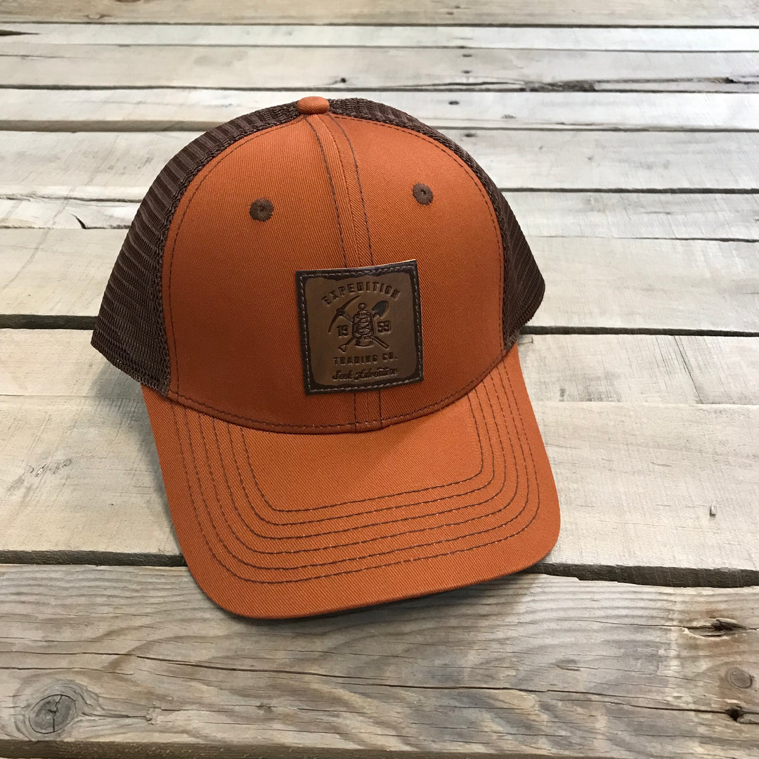 Expedition Leather Patch Trucker Hats