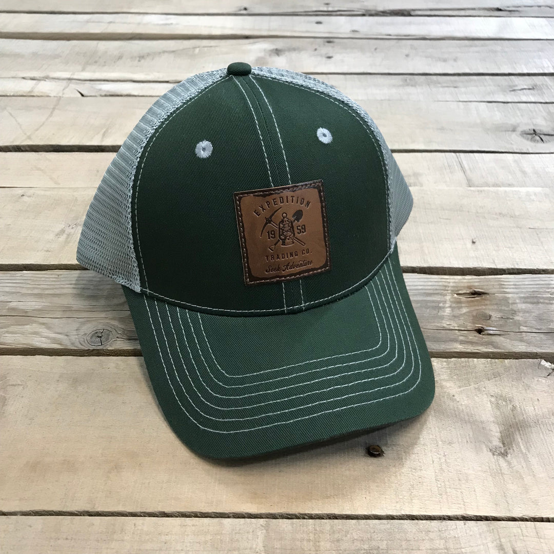 Expedition Leather Patch Trucker Hats