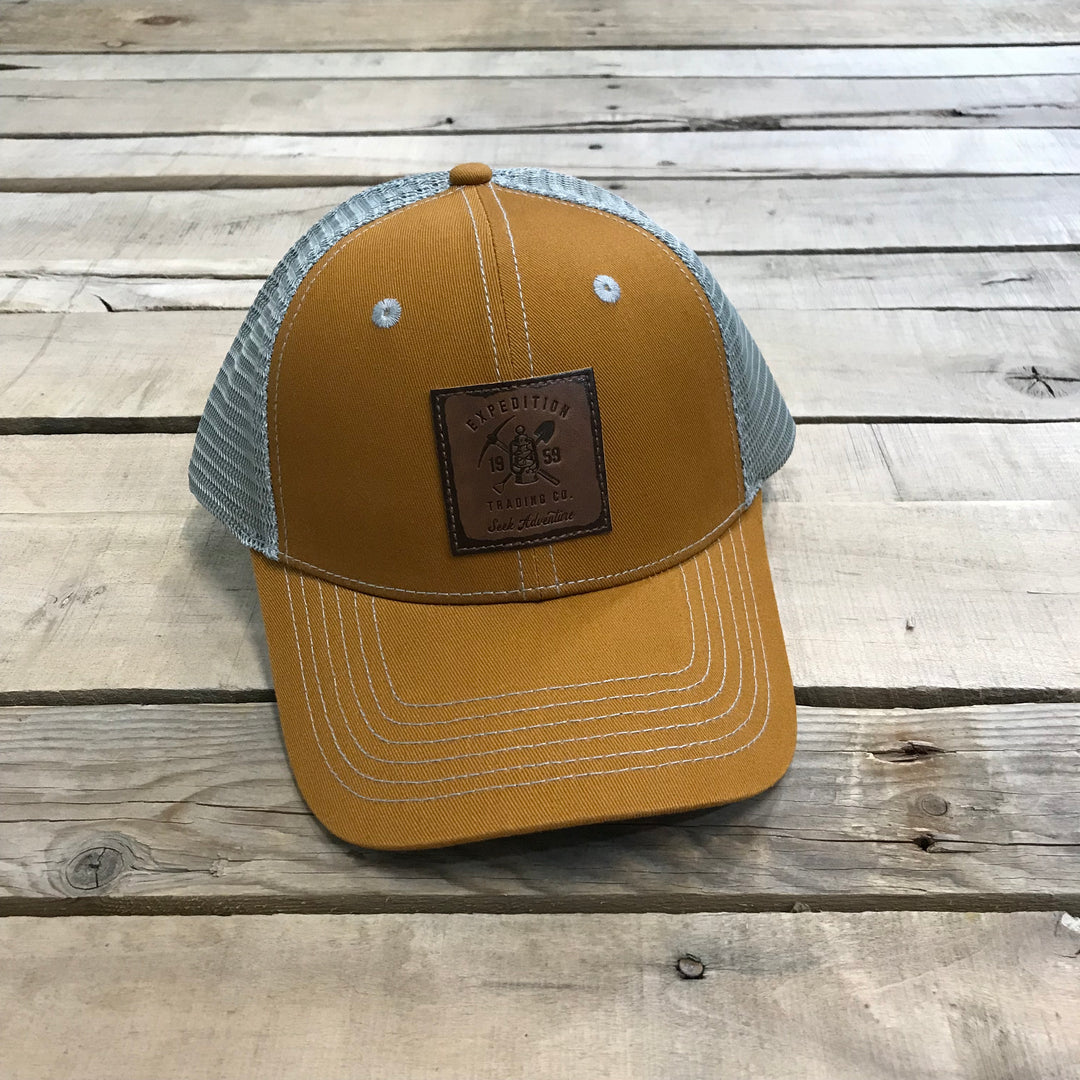 Expedition Leather Patch Trucker Hats