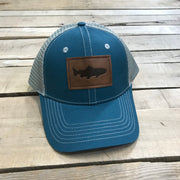 Salmon Leather Patch Trucker Hat