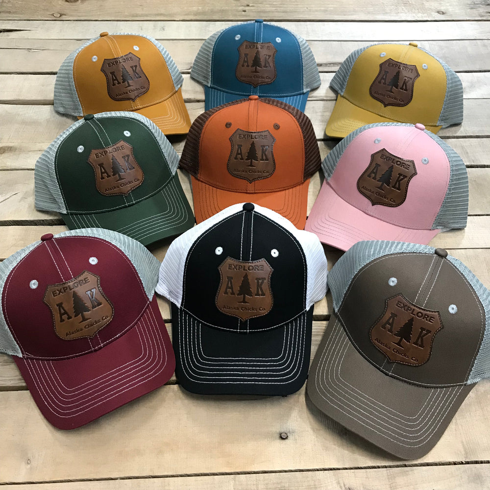 Explore AK Shield Patch Trucker Hat