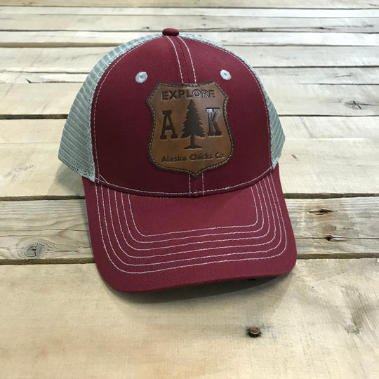 Explore AK Shield Patch Trucker Hat