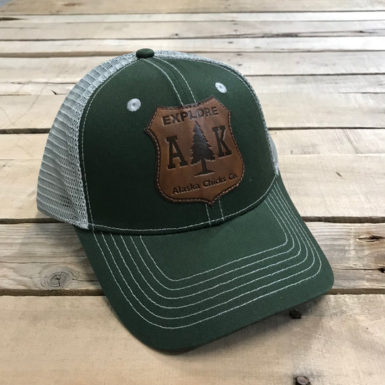 Explore AK Shield Patch Trucker Hat