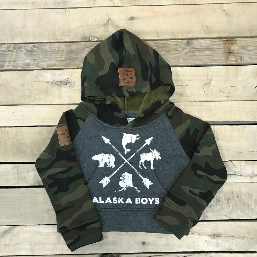 Boy's Crossed Arrow Camo Accent Hoodie