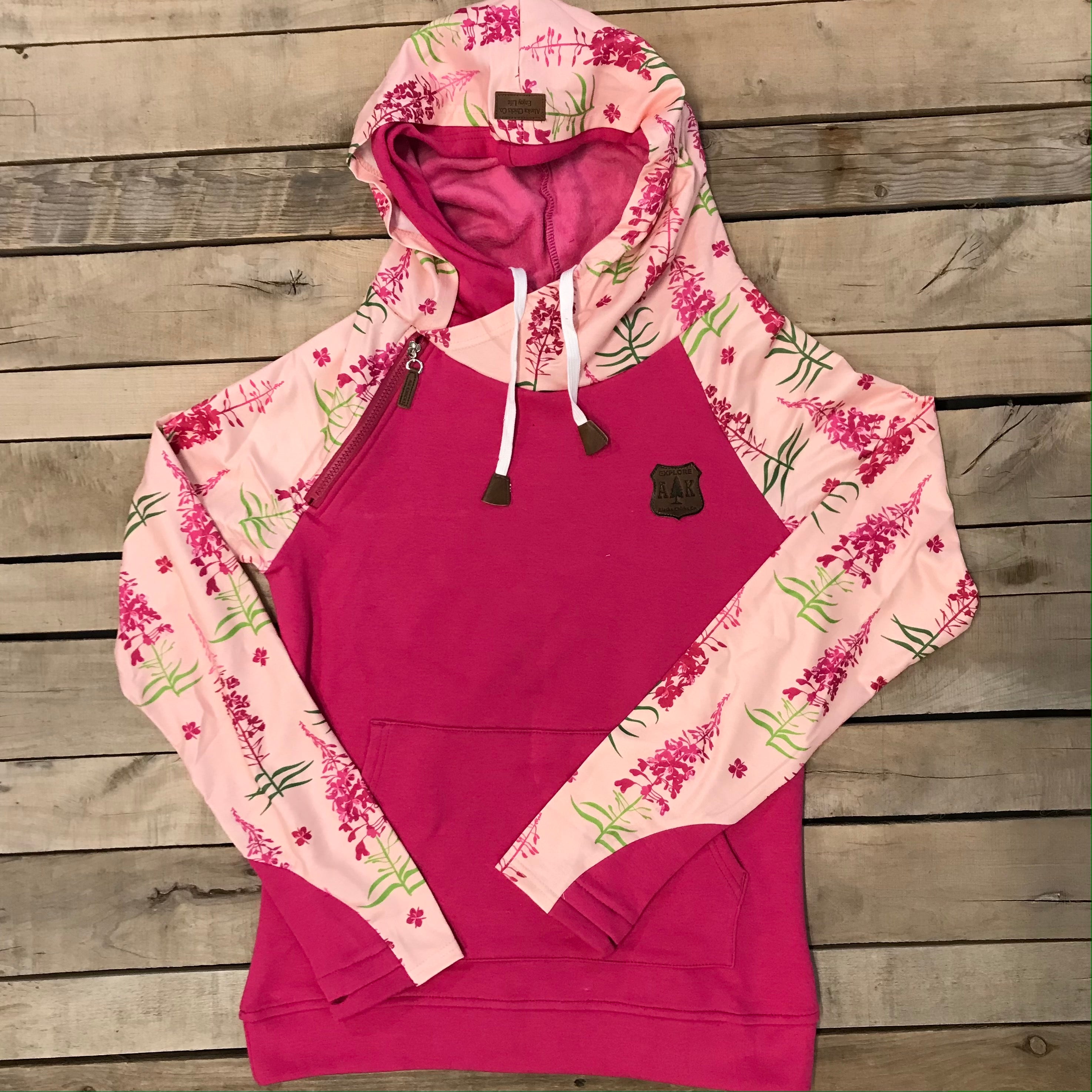 Fireweed Sleeve Hoodie – Alaska Chicks Co