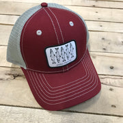 Salmon Sketch Trucker Hat - White Patch
