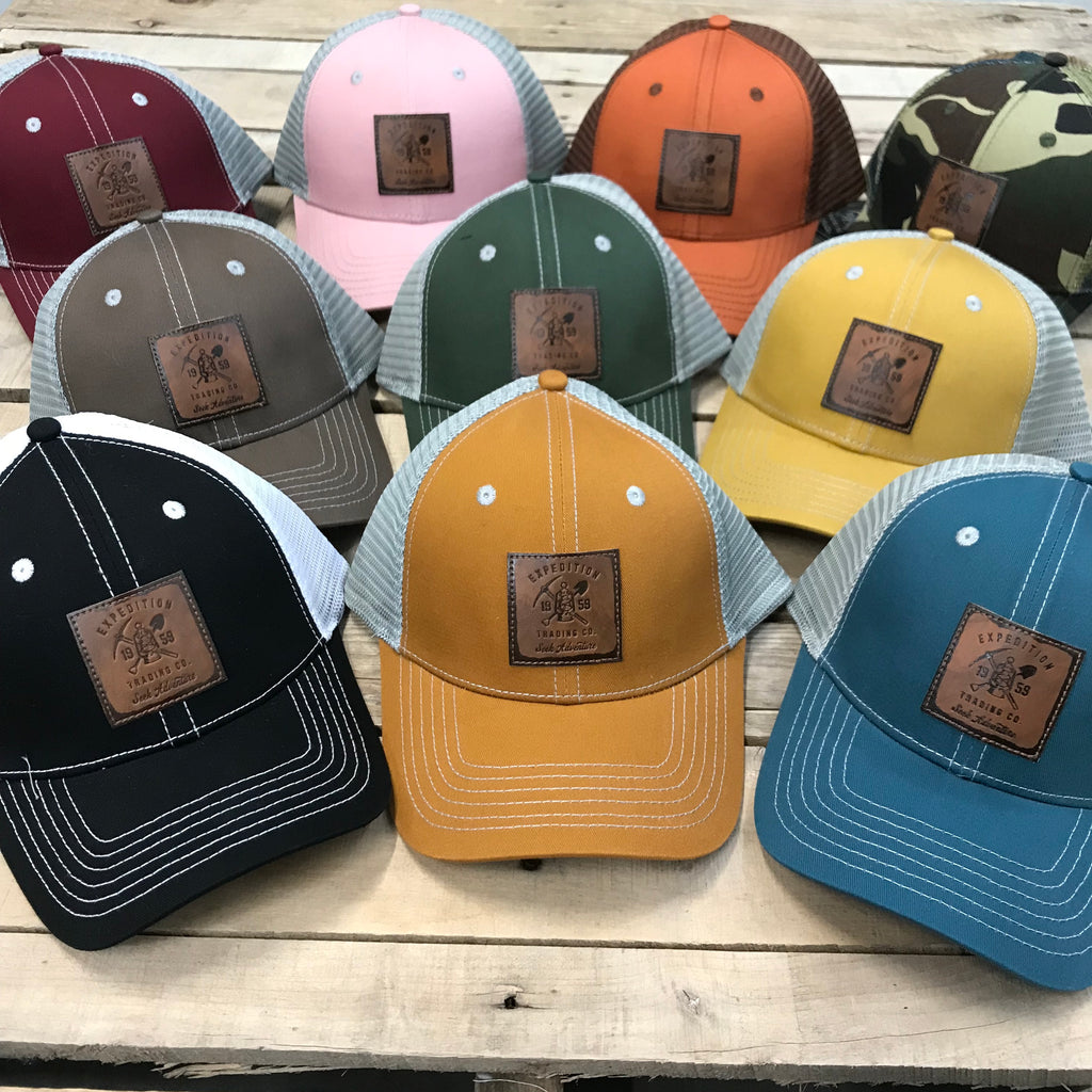 Classic Bear Leather Patch Mesh Back Hat – The Alaska Life