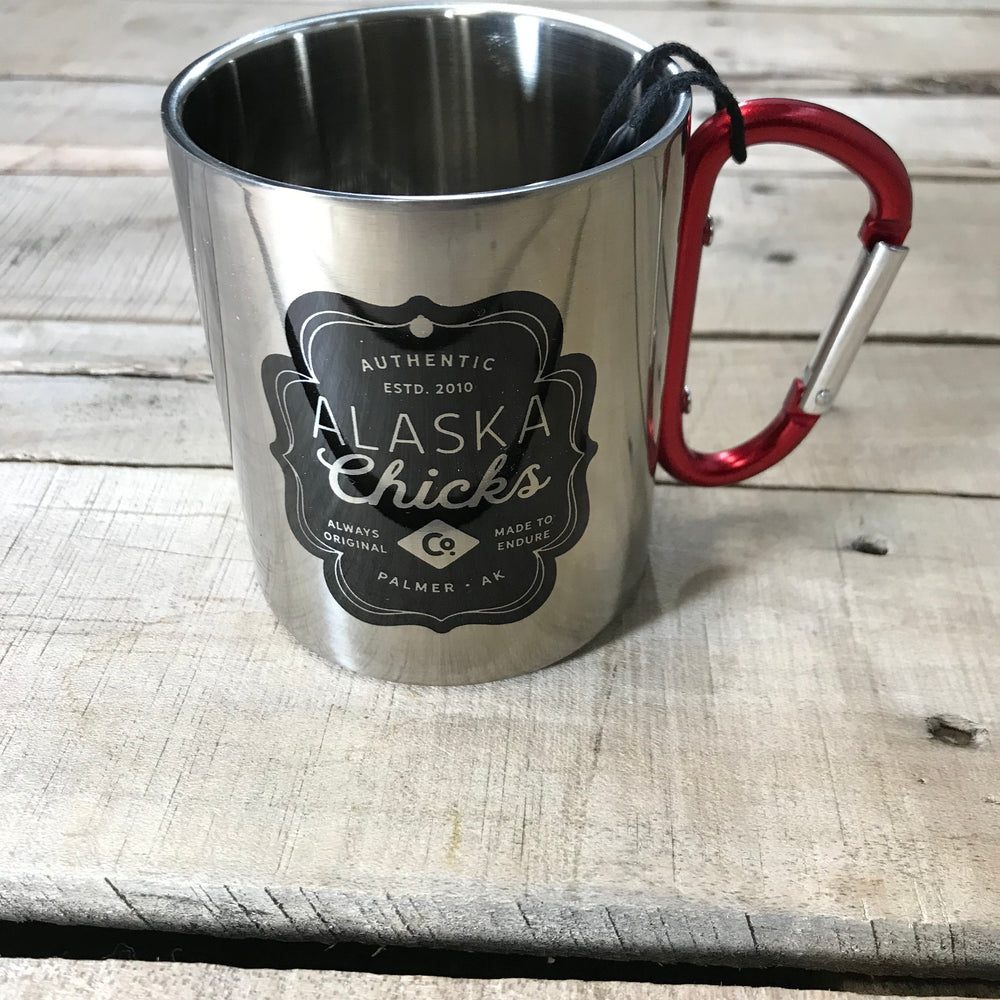 Alaska Chicks Logo Carabiner Mug