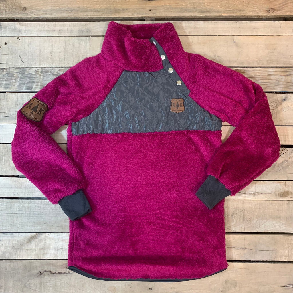 Sherpa Style Fuzzy Pullover – Alaska Chicks Co
